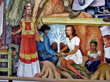 リベラ パンアメリカン コミュニティの壁画 ディエゴ リベラ Oil Paintings